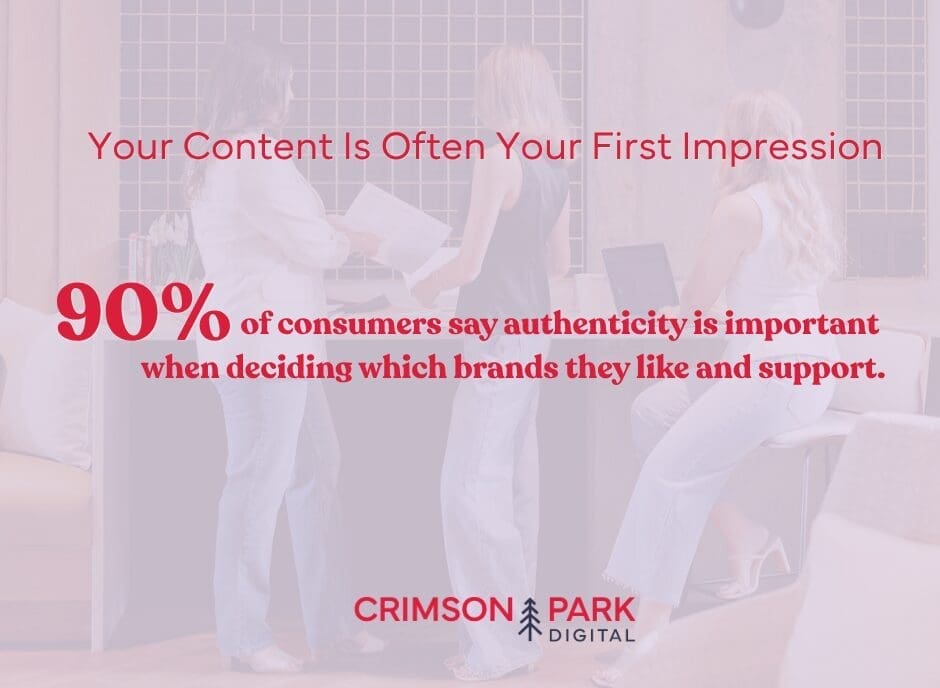 90 percent of consumers say authenticity is important
when deciding which brands they like and support.