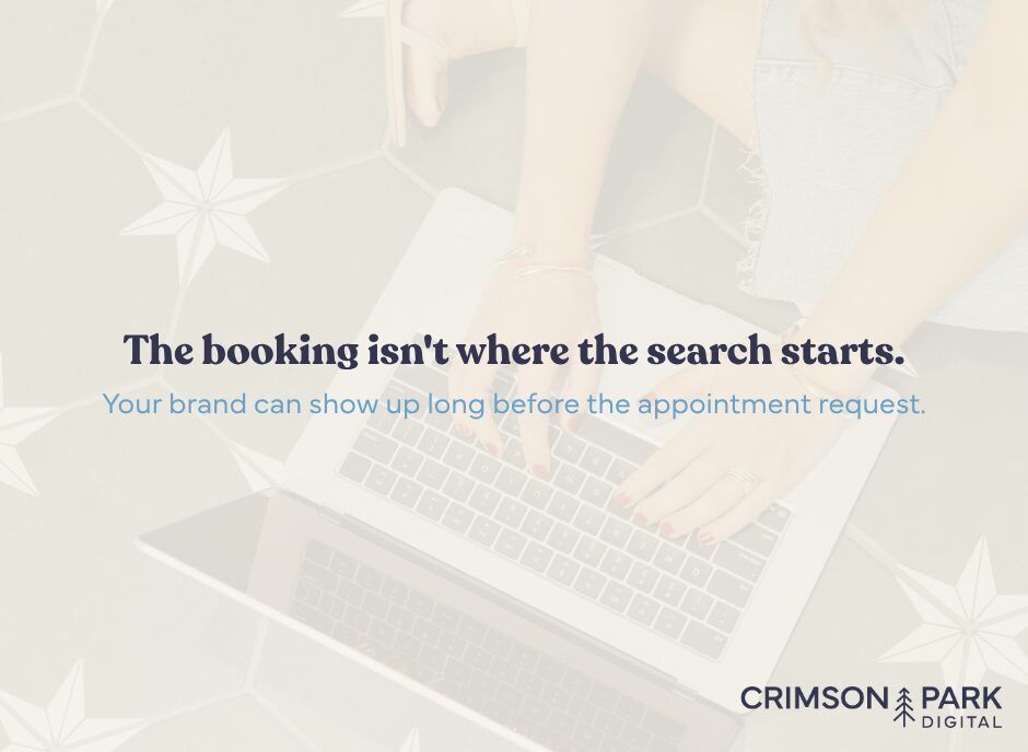 The booking isn't where the search starts.